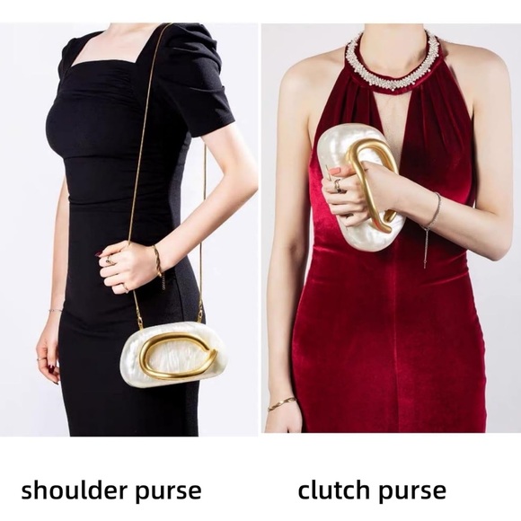 White and Gold Clutch - Picture 5 of 5